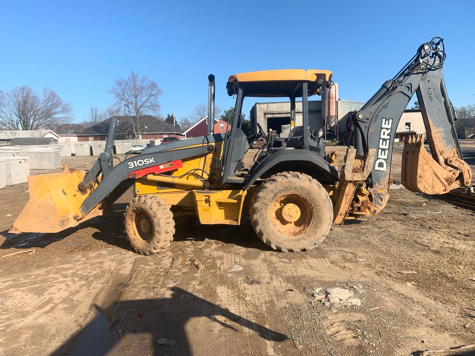 Backhoe on job site